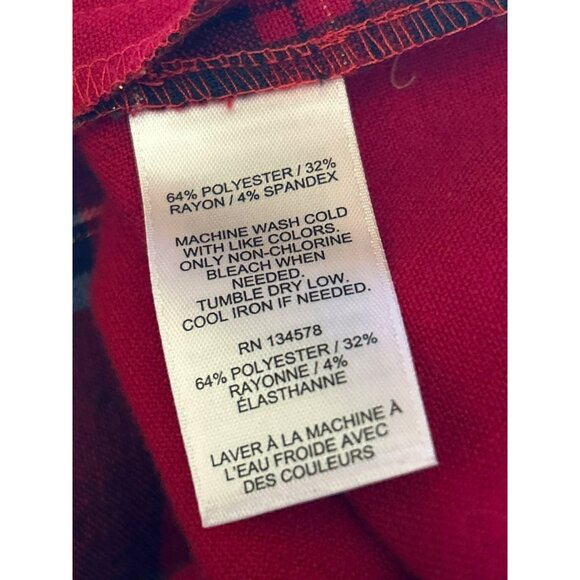 Vineyard Vines Women's Red Plaid Ruffle Sleeve Dress Size 12 Holiday Preppy EUC - Picture 5 of 5